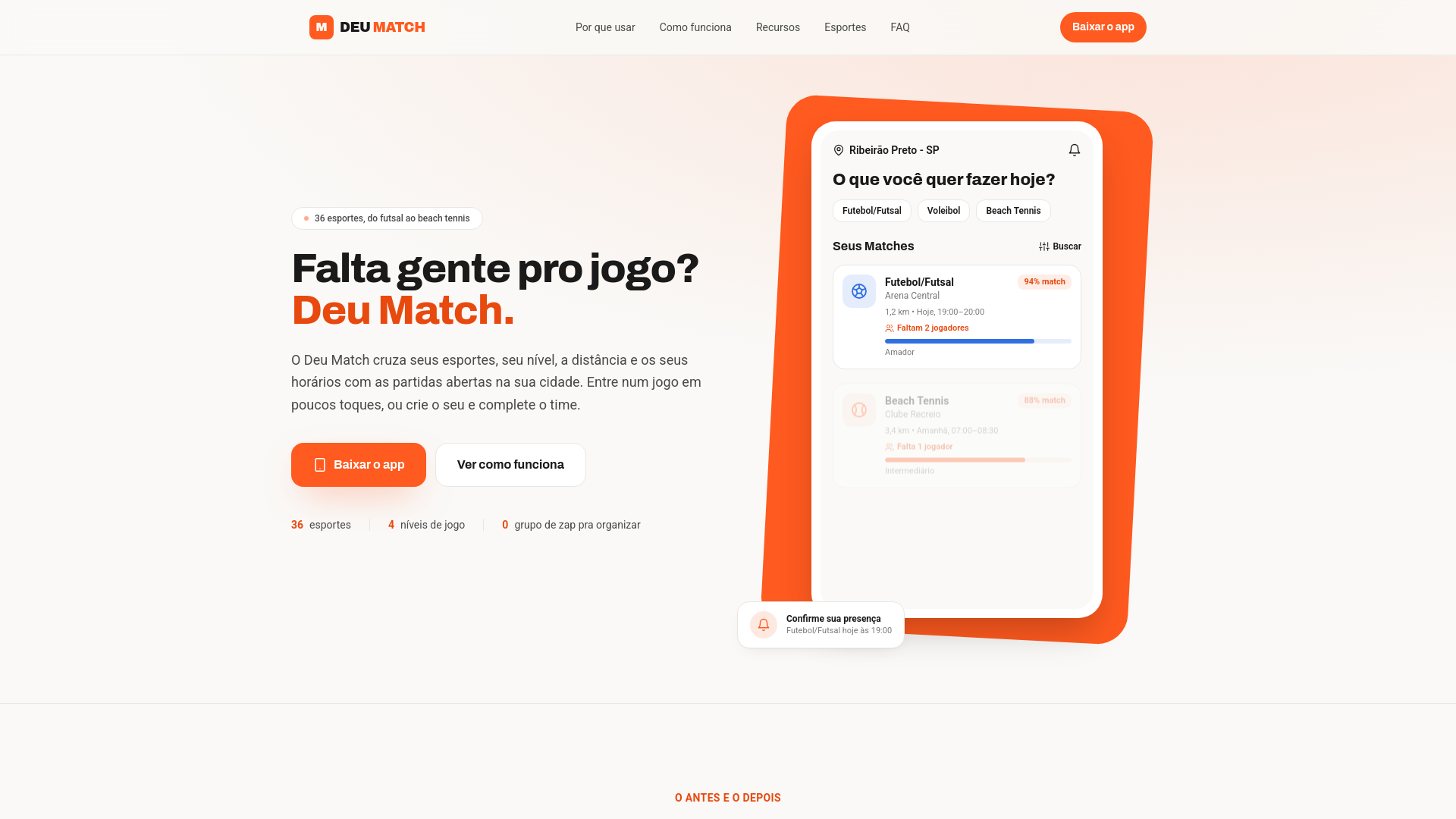 Deu Match — Encontre partidas e gente pra jogar perto de você - URL ...