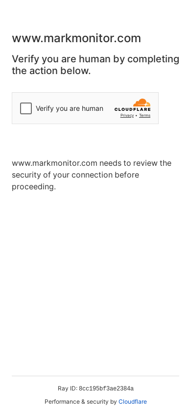 the mobile screenshot of www.markmonitor.com