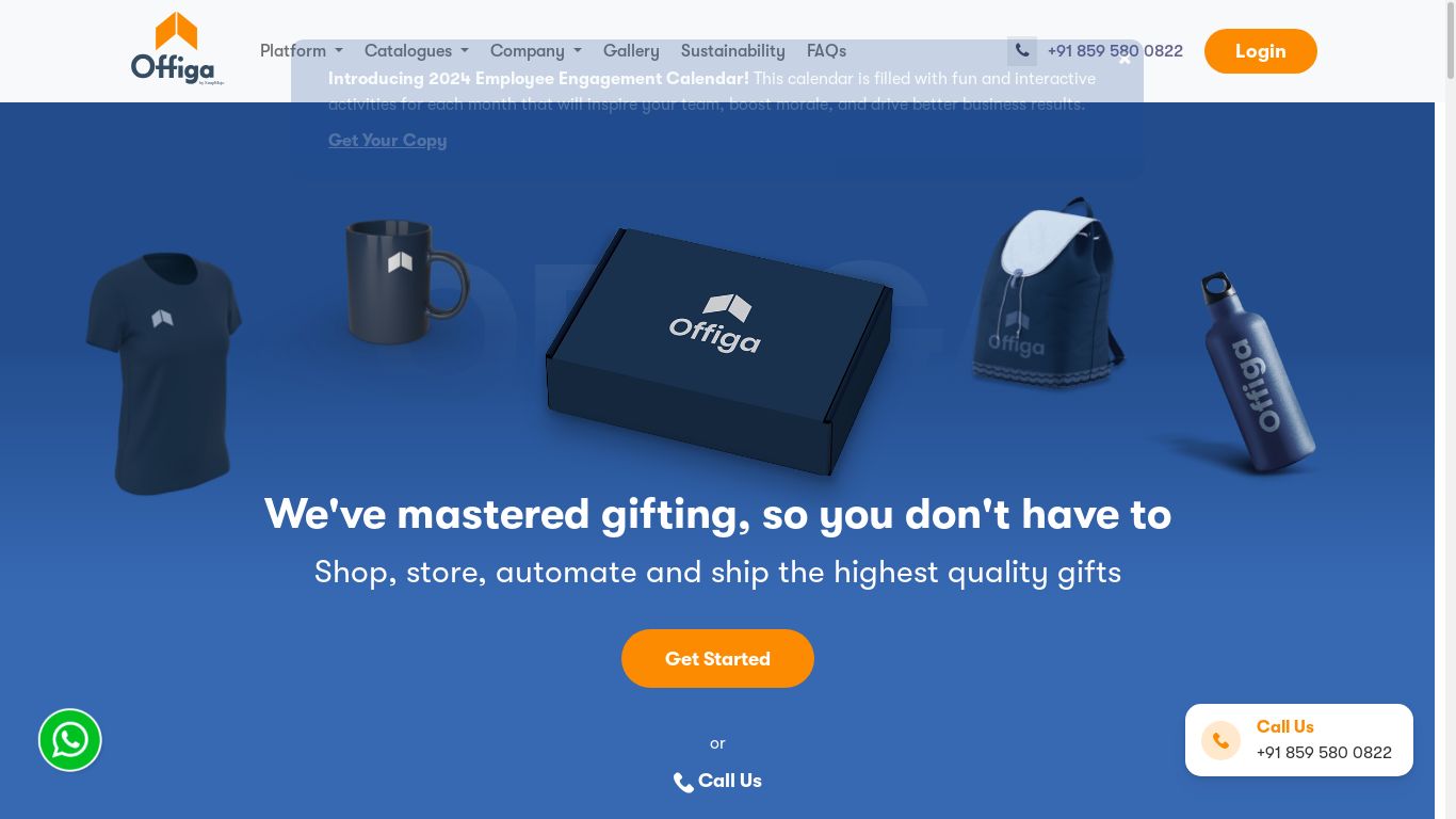 the desktop screenshot of www.offiga.com