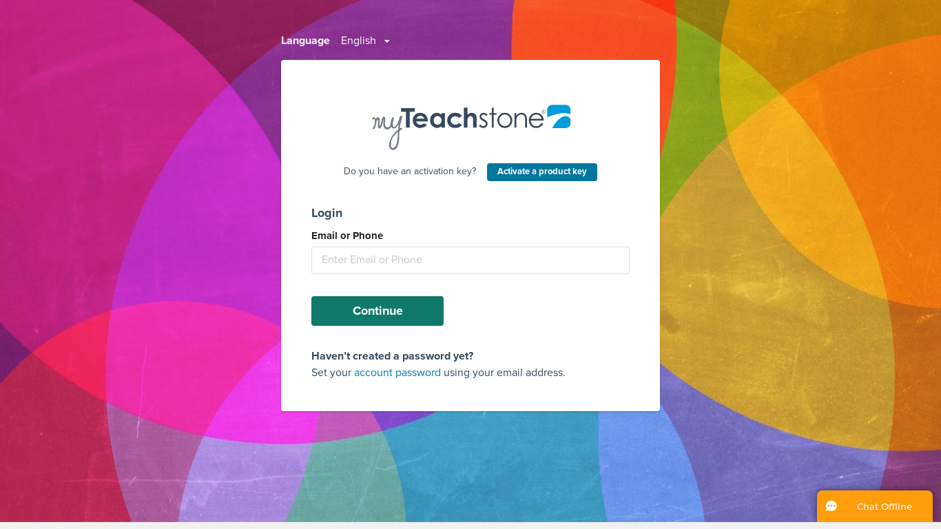 the desktop screenshot of dashboard.teachstone.com