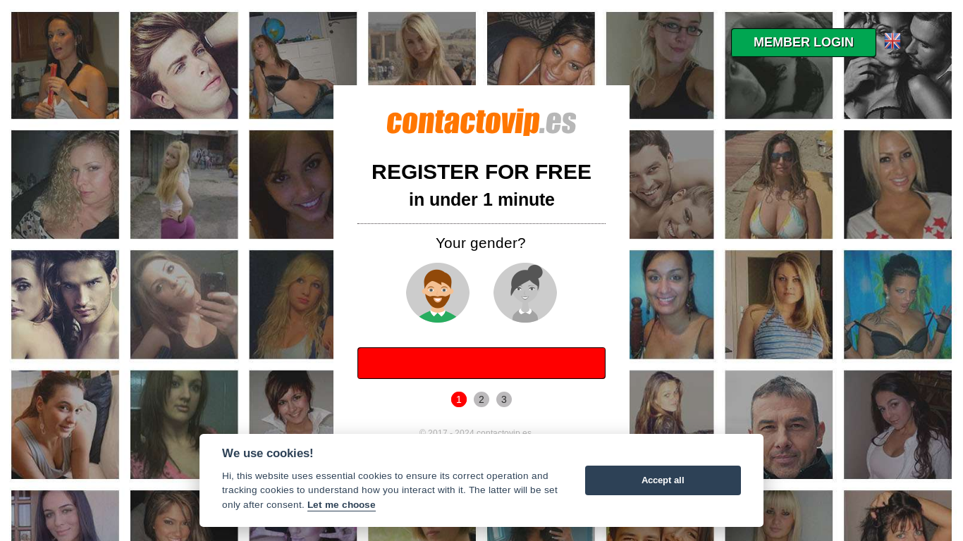 the desktop screenshot of www.contactovip.es