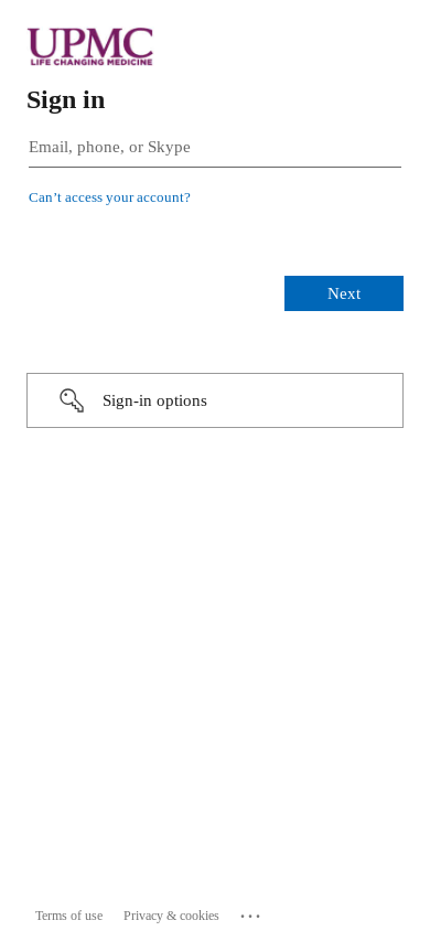 the mobile screenshot of login.microsoftonline.com
