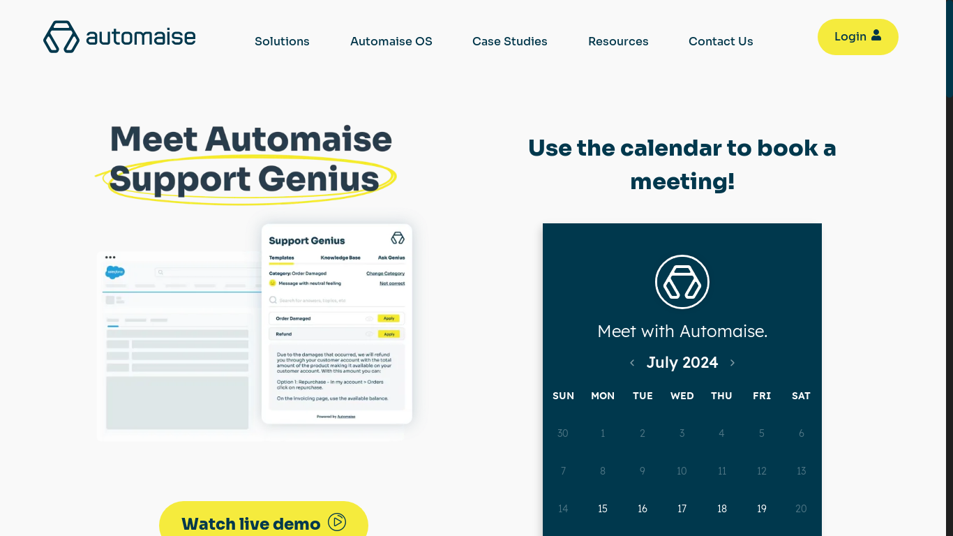 the desktop screenshot of www.automaise.com