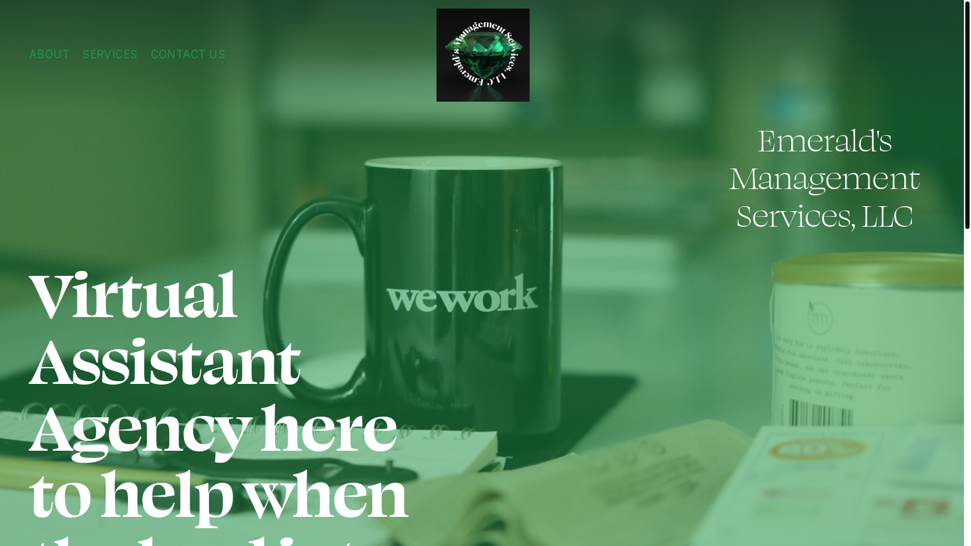 the desktop screenshot of www.emeraldsmgmtservicesllc.org