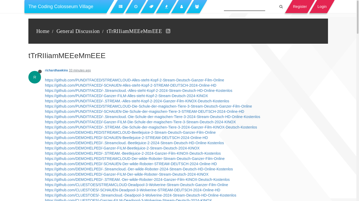 the desktop screenshot of forum.thecodingcolosseum.com