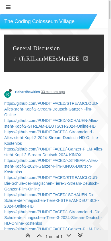 the mobile screenshot of forum.thecodingcolosseum.com