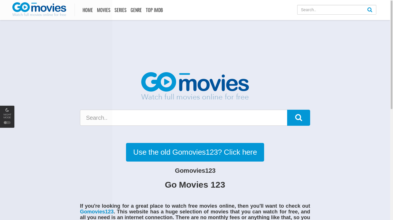 the desktop screenshot of gomovies123.fi