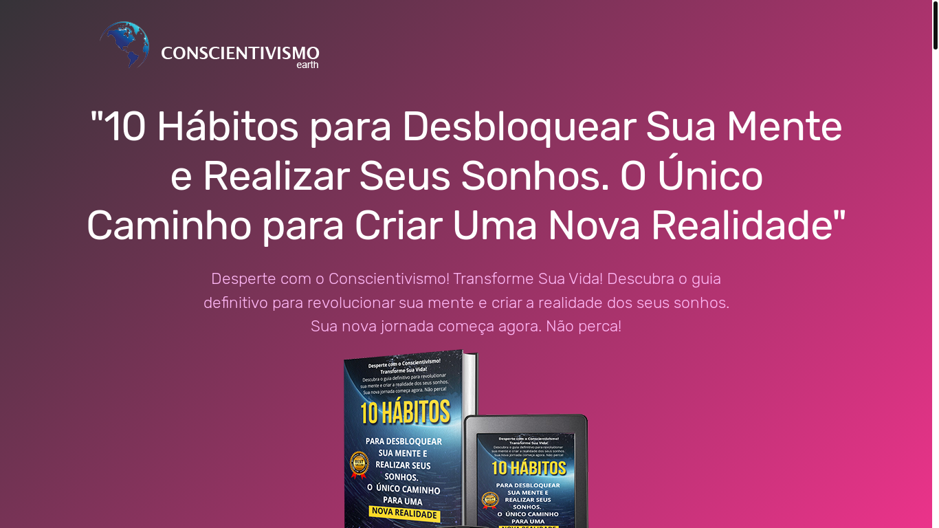 the desktop screenshot of conscientivismo.com.br
